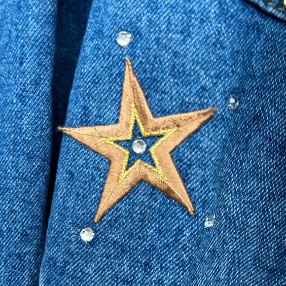 Denim safari patch blinged jacket - Picture 11 of 11
